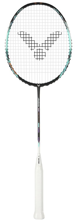 Victor Badmintonschläger Auraspeed 90K Metallic R (ausgewogen, steif) türkisblau - unbesaitet -